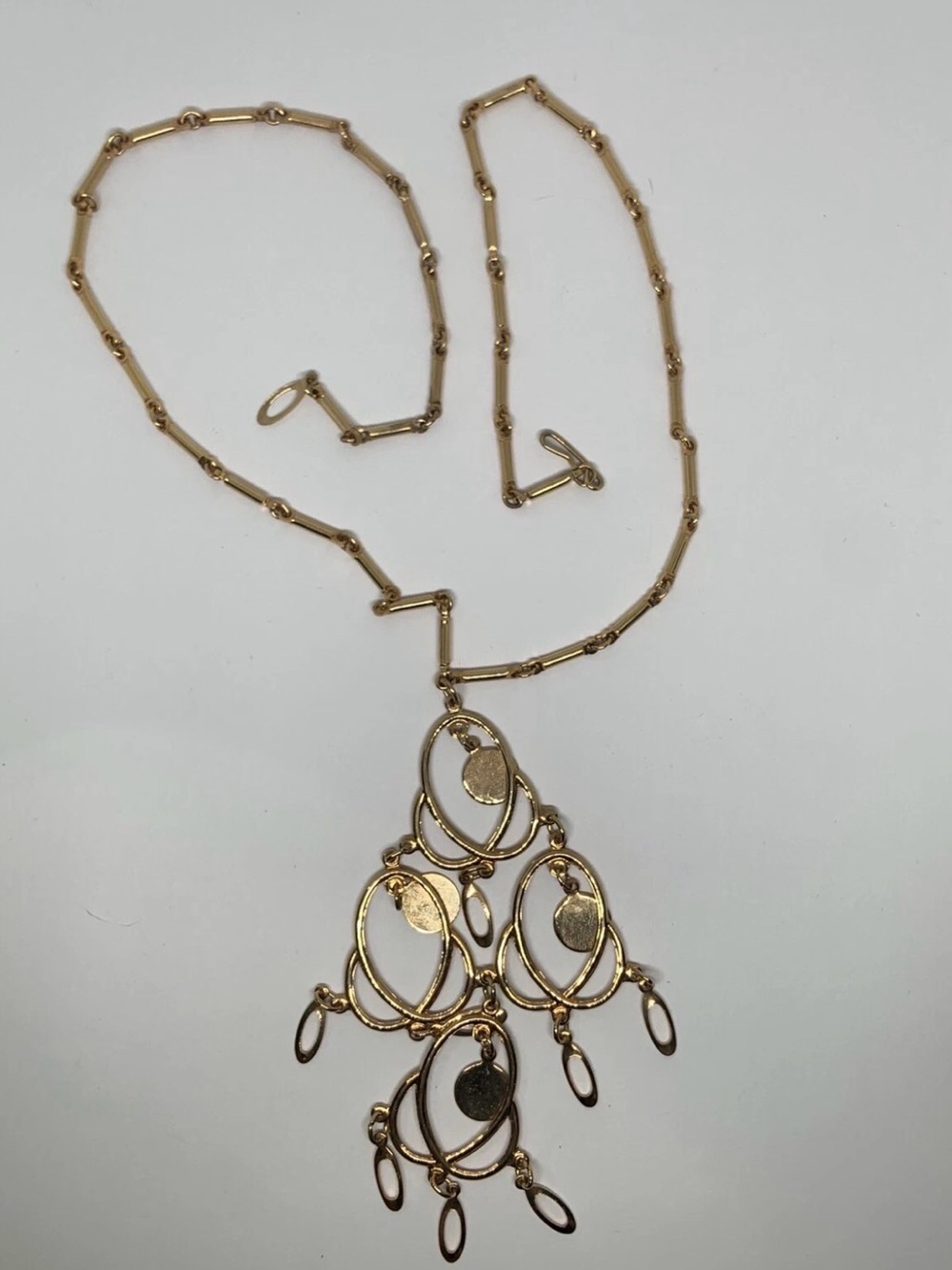 Vintage Statement Gold Tone Necklace